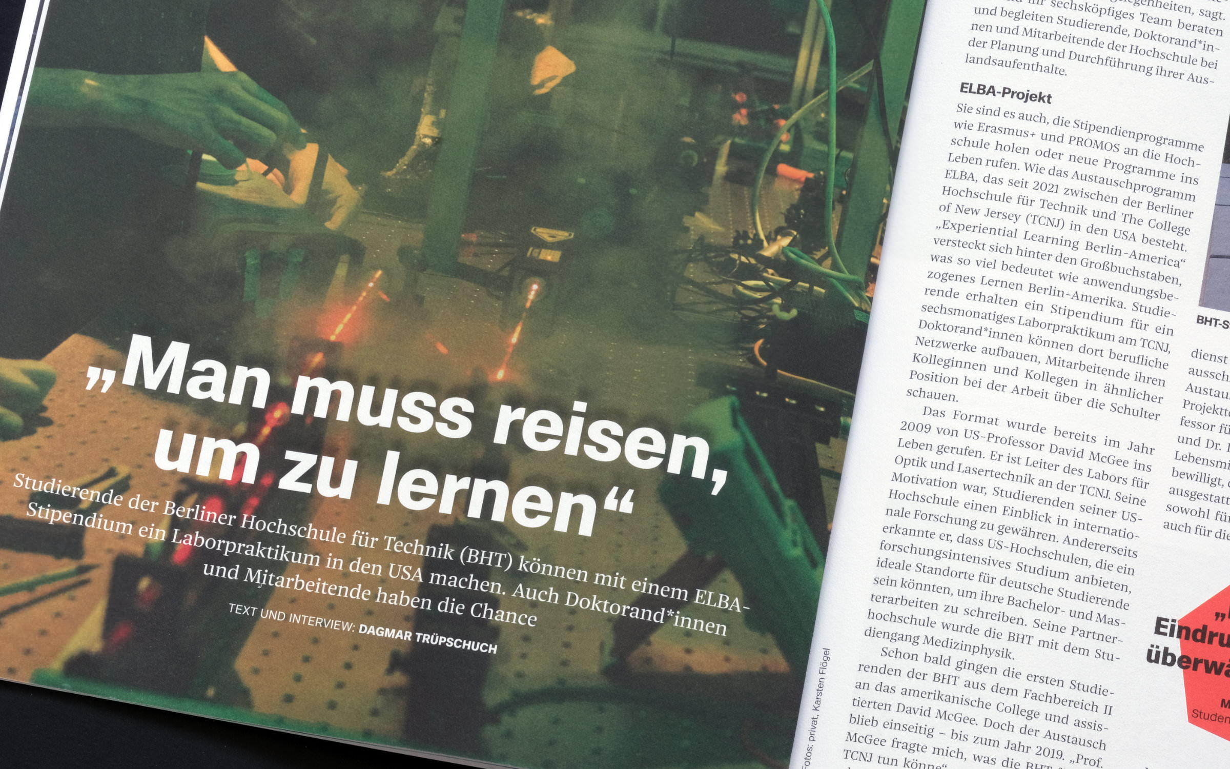 Fonts in Use: Typefaces Case and Nice Text for the new corporate design of the Berliner Hochschule für Technik (university magazine)