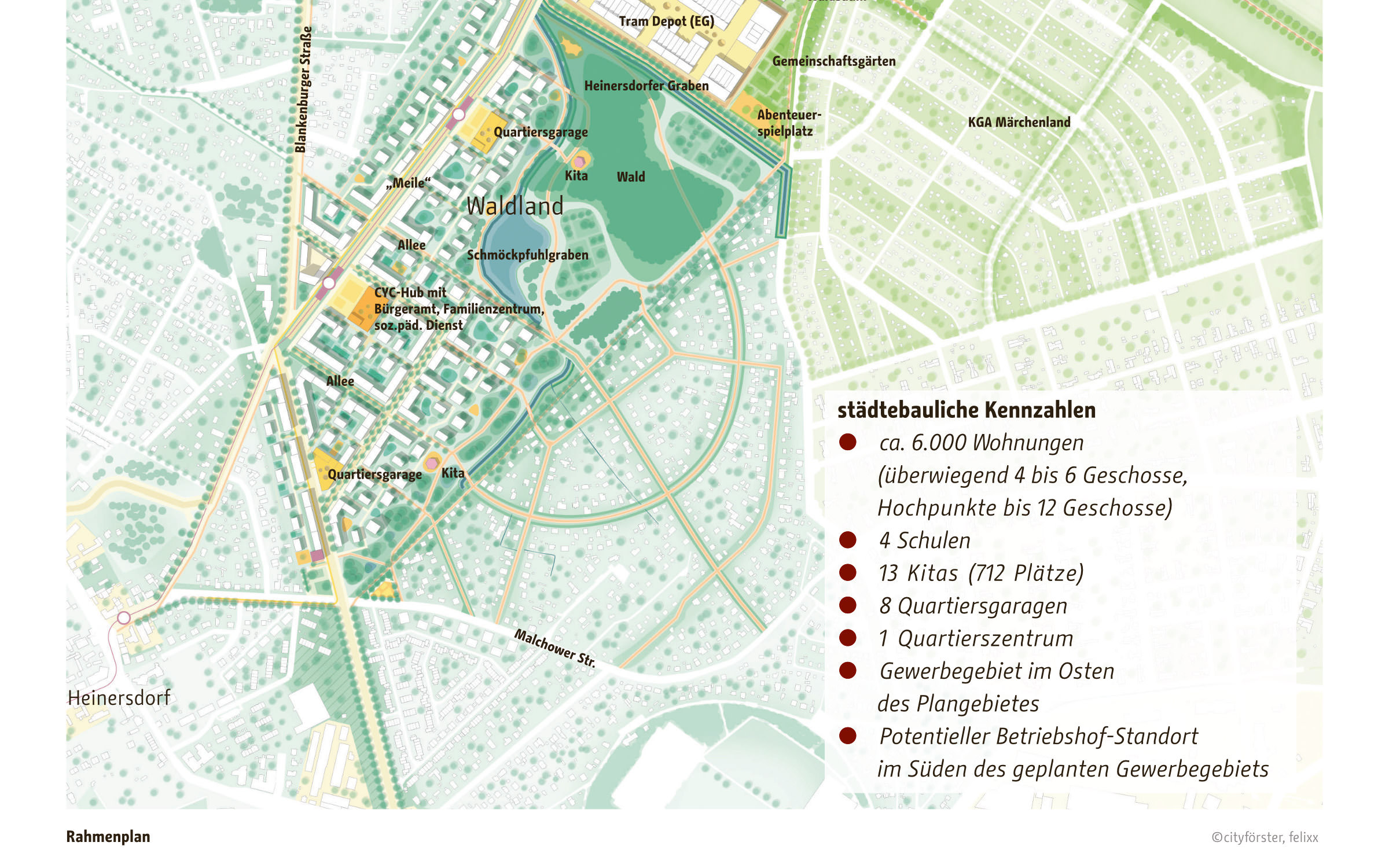 Change in use as Berlin’s corporate typeface – Brochure map