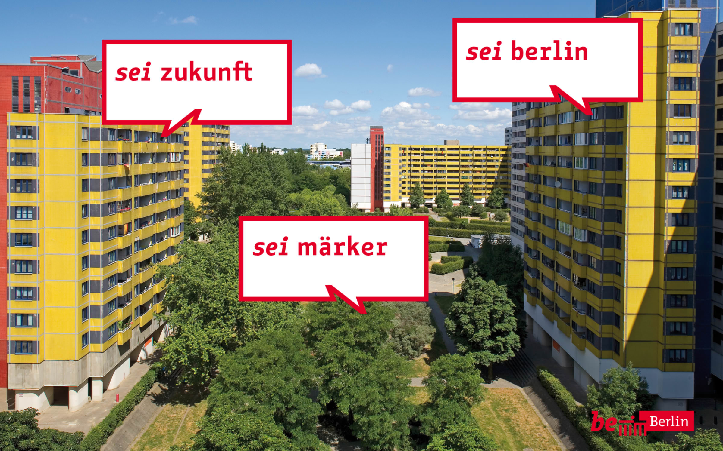 Die Schriftart Change Letter (bisher noch nicht als Retail-Font veröffentlicht) im Einsatz als Hausschrift für Berlin – Anzeigenmotiv