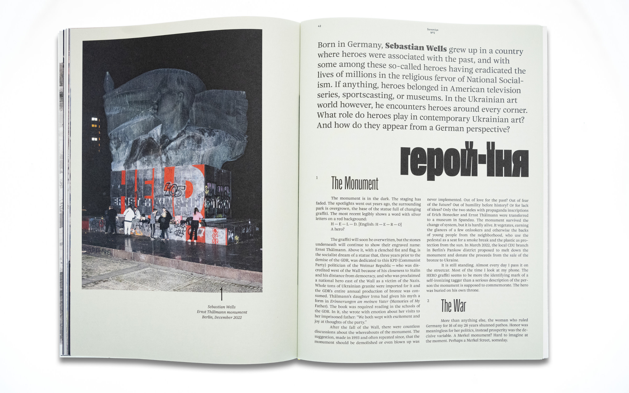 The Nice type system along with Theodor in use for the Soлomiya Art Magazine Nº 2