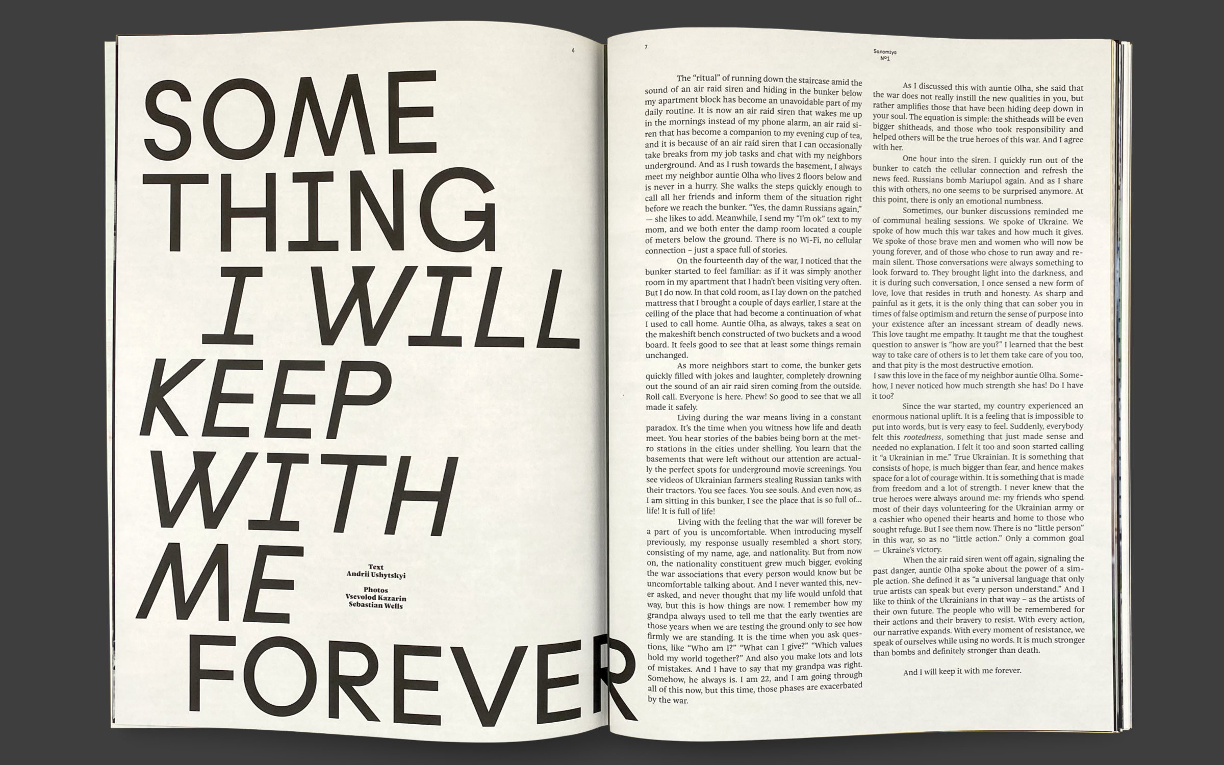 The Nice typeface superfamily in use for the Soлomiya Art Magazine – Pages 6 and 7, Habitas (Tightype) and Nice Text