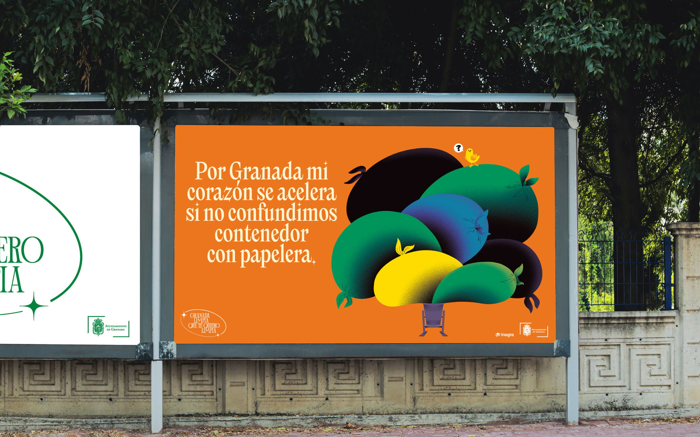 The typeface Nikolai in use for the campaign “Granada limpia que te quiero limpia” (English: Clean Granada, I love you clean)