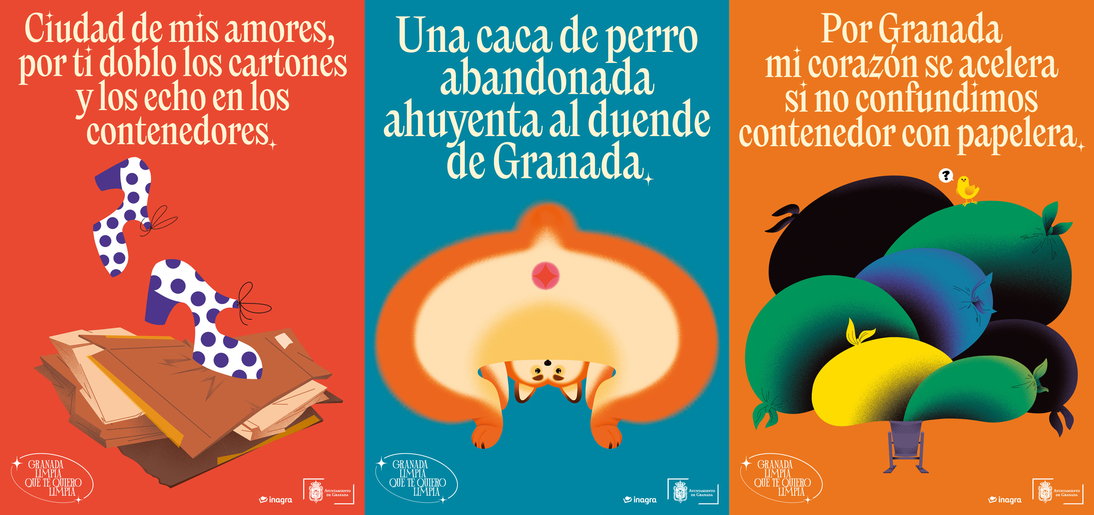 Die Schriftart Nikolai im Einsatz für die Kampagne „Granada limpia que te quiero limpia” (deutsch: Sauberes Granada, ich liebe dich sauber)