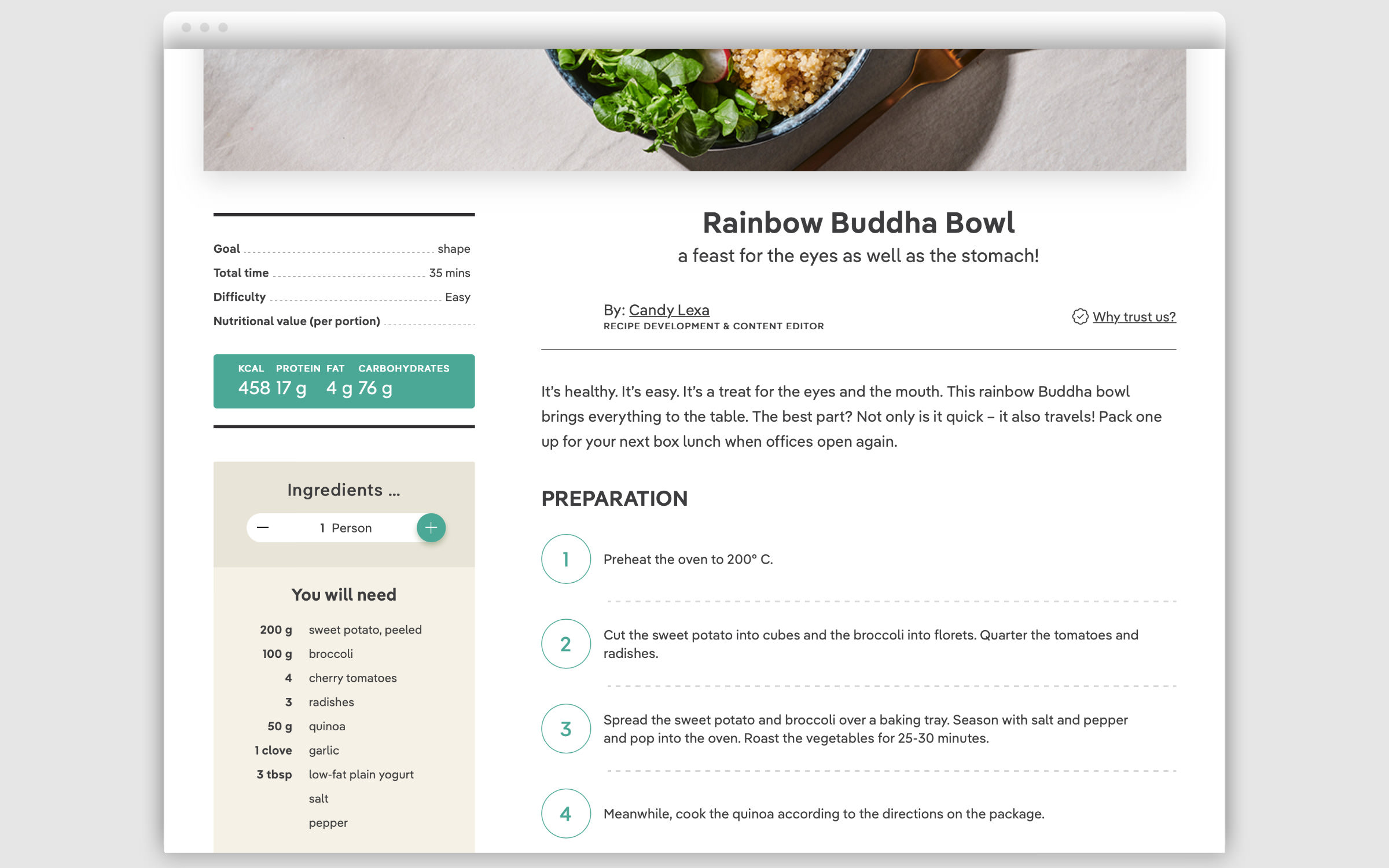 Fonts in Use: Pangea Text for Foodspring