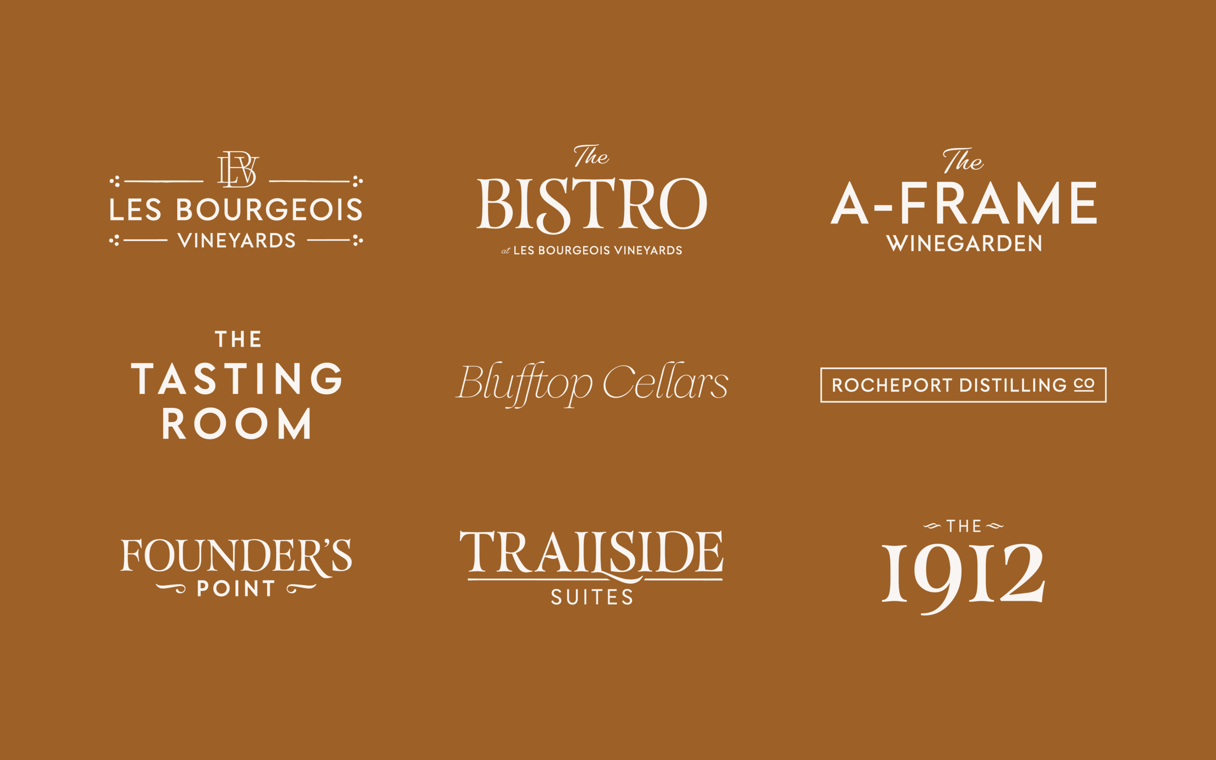 West typeface in use for the trailside vineyard retreat The Blufftop at Rocheport – among others