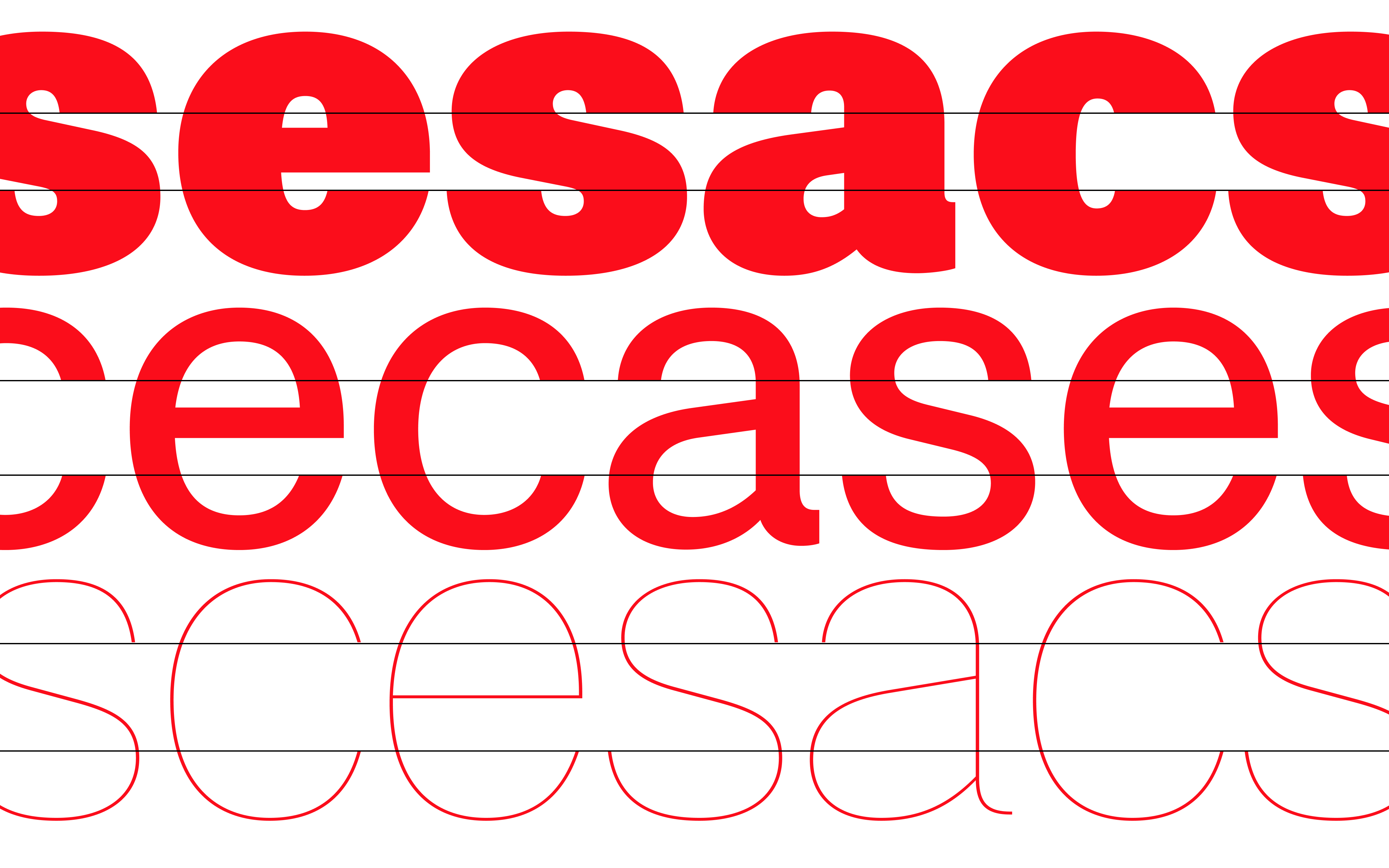 Case™-Schrift-Collection von Fontwerk – Schriftmuster, Marketing-Artwork (Betonung auf Horizontale)