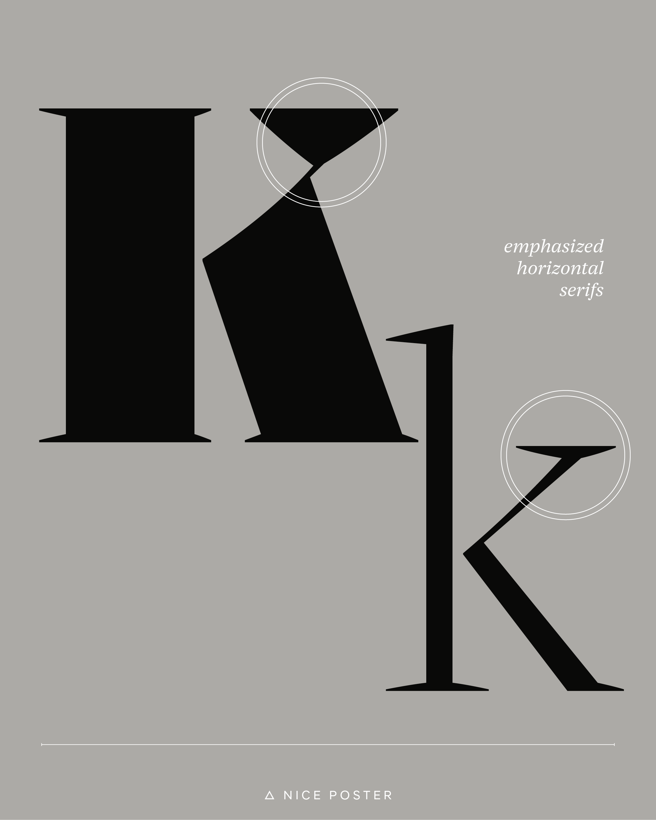 Nice Poster – Deutliche horizontale Serifen