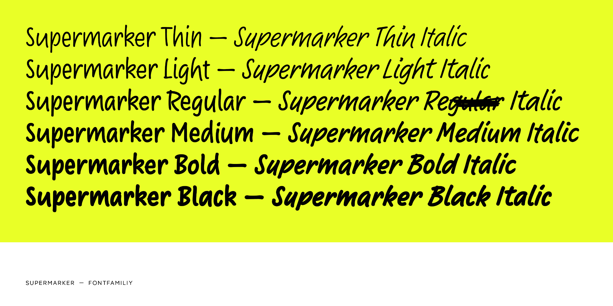 Supermarker’s 12 styles
