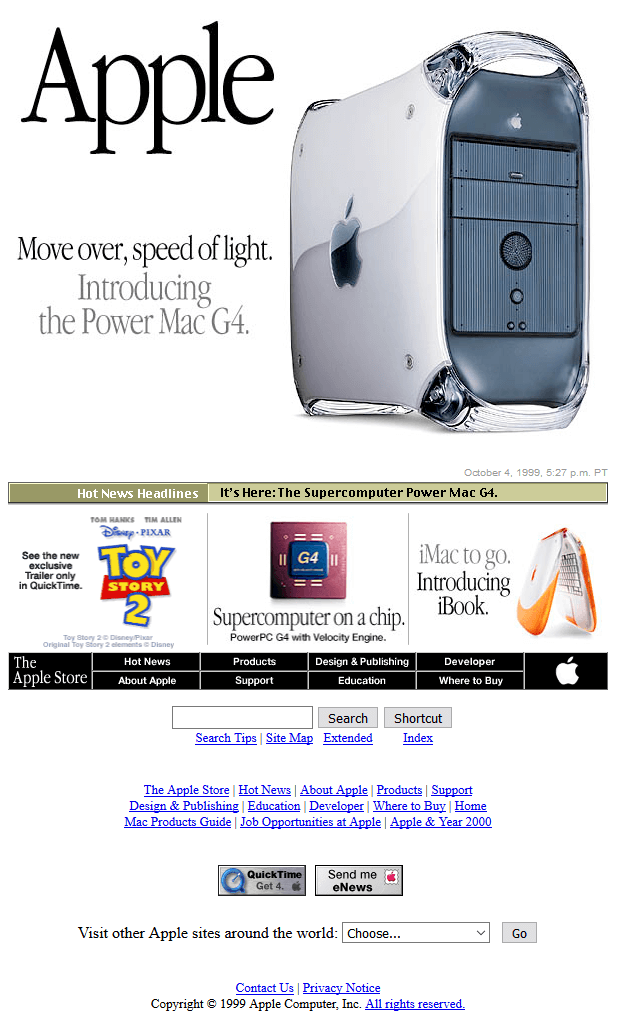 Apple Website 1999