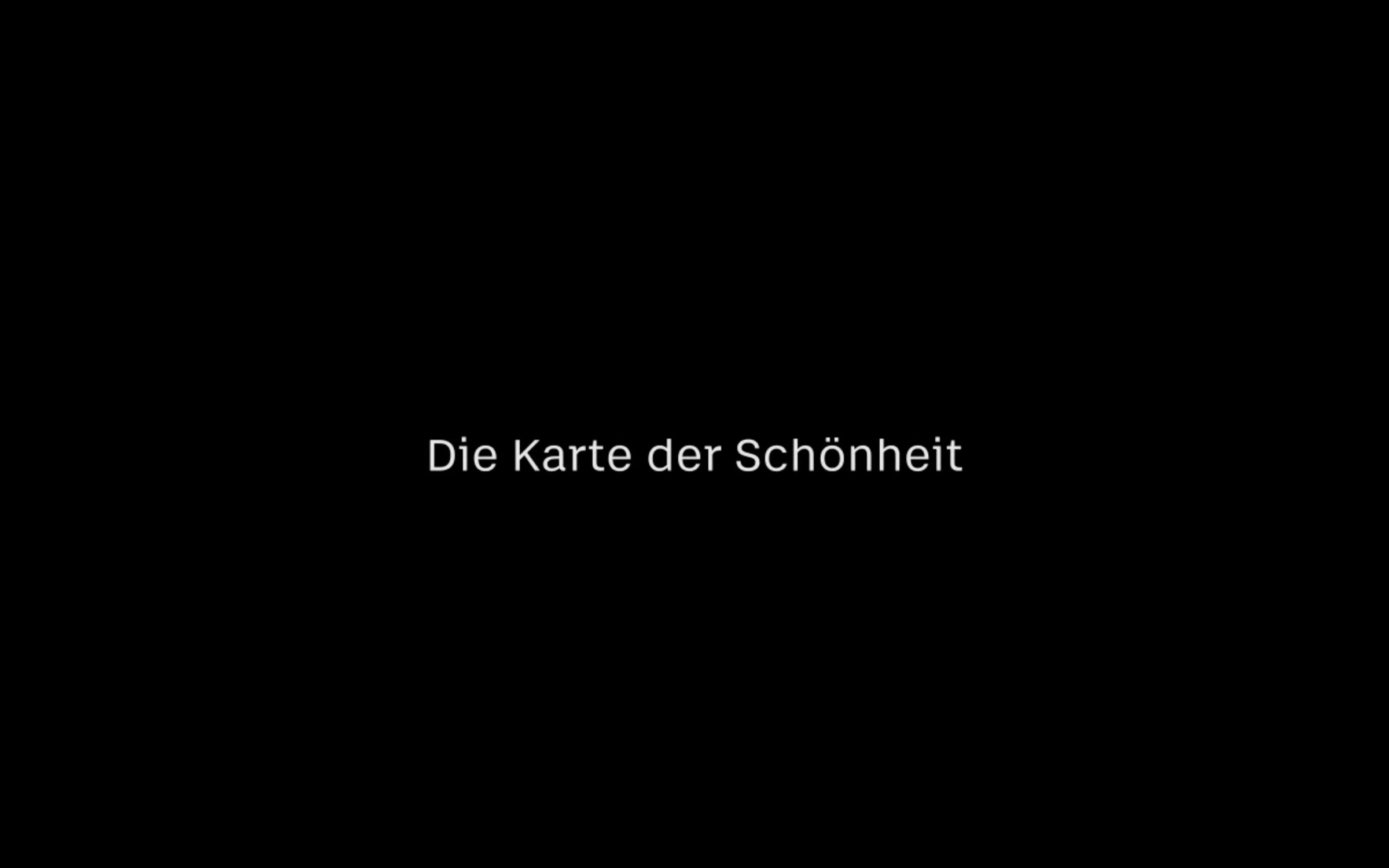 Fonts im Alltag: Die Schrift Case Micro für den Dokumentarfilm „Die Karte der Schönheit“, von Marco Kugel (Standbild)