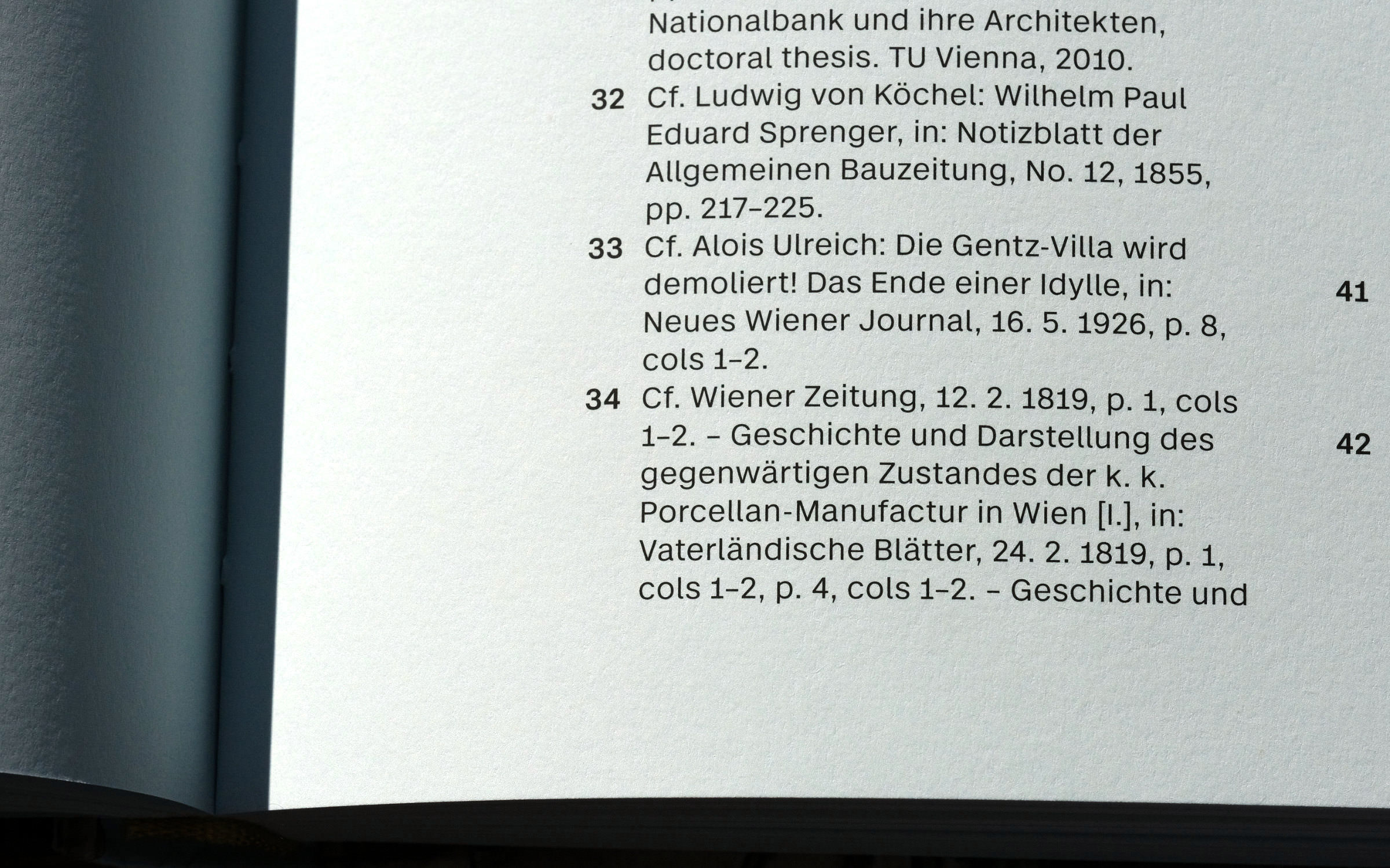 Typefaces Case Text and Nikolai in use for the catalog “200 Years of the Frauenbad – Building Culture and the Art industry in the Spa Town of Baden near Vienna”