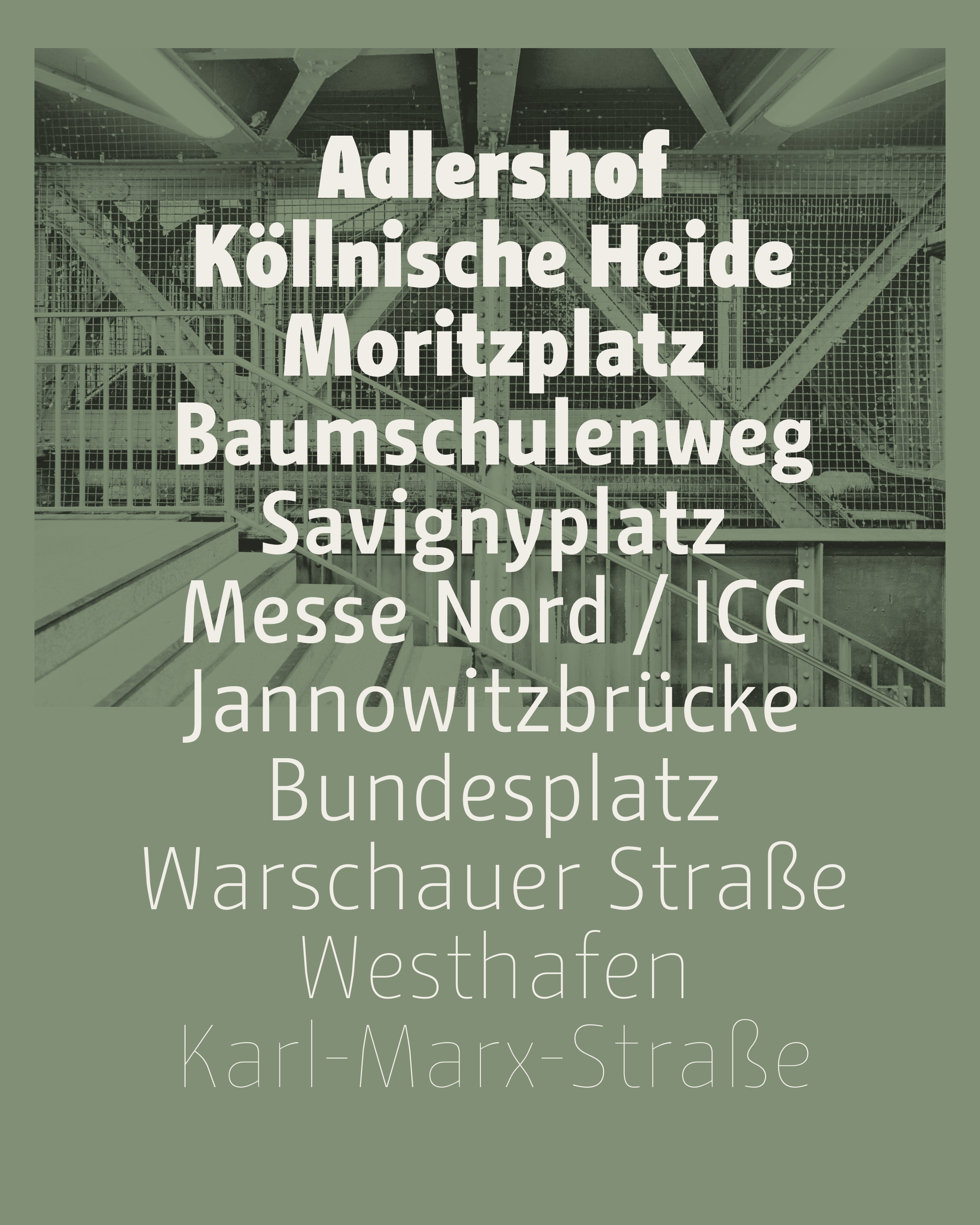 All 11 weights of the Change typeface