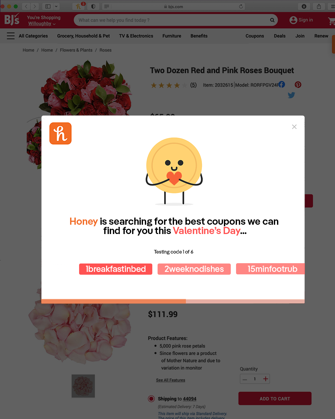 Pangea in Use: Honey browser extension