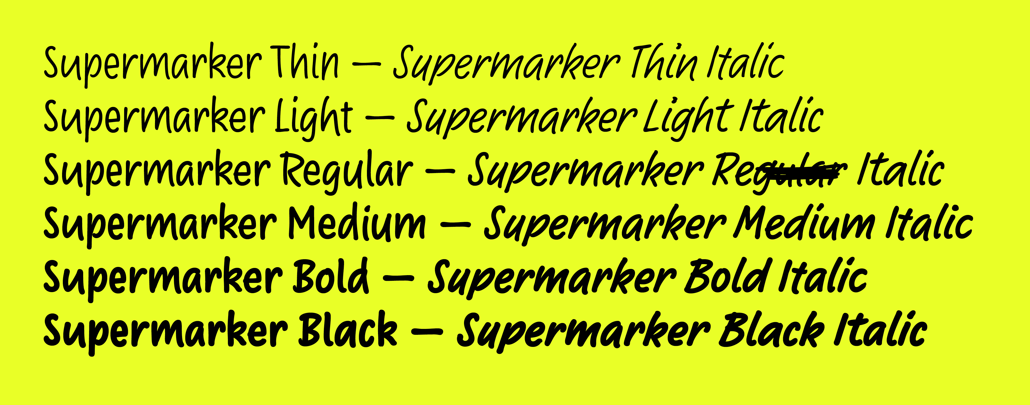 Supermarker’s 12 styles